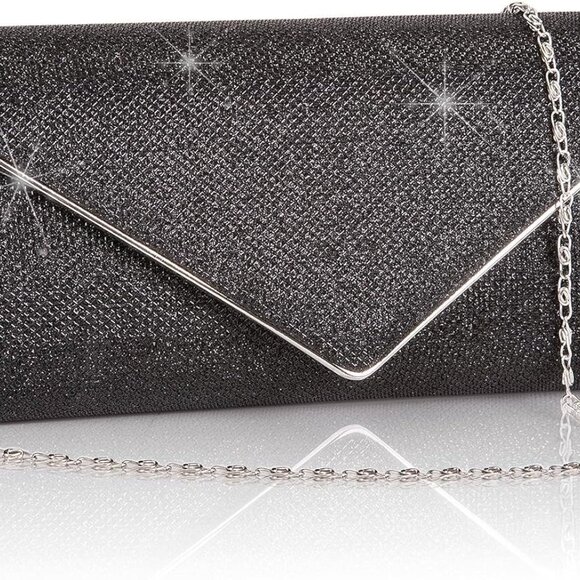 Clutch Purses for Women, Sparkling Envelope Evening Bag with Detachable Chain - Picture 1 of 7